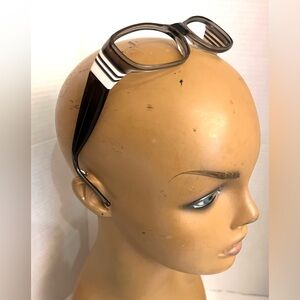 Christian Roth Striped Black & White Eyeglass Frames - Italy